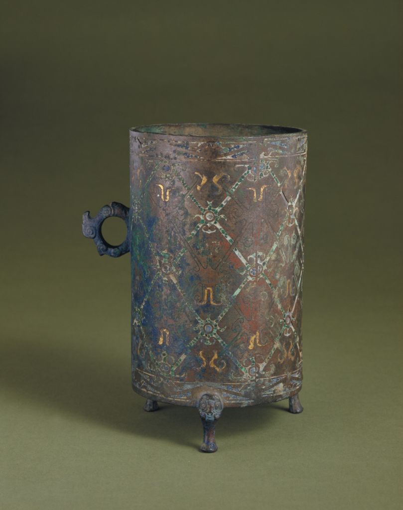 图片[1]-Gold inlaid turquoise bottle-China Archive